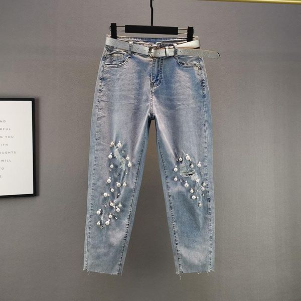 pearl ripped jeans women's 2021 spring summer new high waist loose cotton stretch cropped pants street holes blue jeans pants
pearl ripped jeans women's 2021 spring summer new high waist loose cotton stretch cropped pants street holes blue jeans pants
