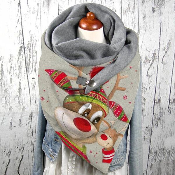 scarves fashion women christmas elk santa print scarf hijabs female lady retro button multi-purpose shawl winter echarpe, Blue;gray
scarves fashion women christmas elk santa print scarf hijabs female lady retro button multi-purpose shawl winter echarpe, Blue;gray