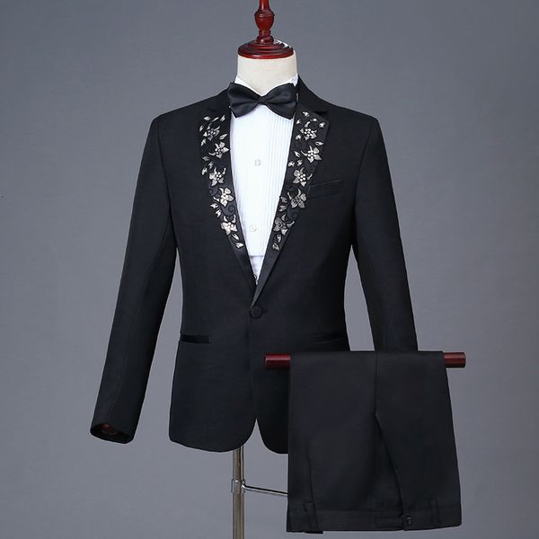 halloween black 2 piece jacket pants suits embroidery slim men's stage singer groom wedding banquet tuxedo costumes i6gn, White;black
halloween black 2 piece jacket pants suits embroidery slim men's stage singer groom wedding banquet tuxedo costumes i6gn, White;black