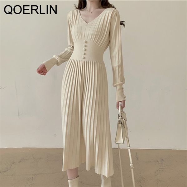 sweater dress women knit autumn winter french temperament slim plus size v-neck long sleeve pleated vestidos 210601, Black;gray
sweater dress women knit autumn winter french temperament slim plus size v-neck long sleeve pleated vestidos 210601, Black;gray