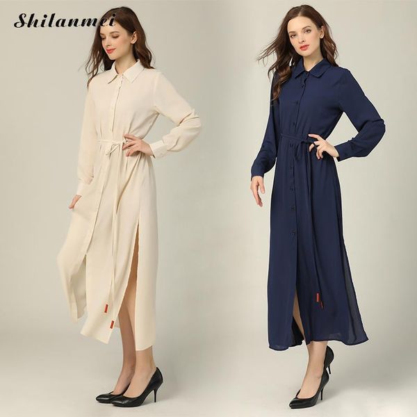 casual dresses elegant long shirt dress office lady vestidos autumn side slit vintage maxi women sleeve buttons sashes, Black;gray
casual dresses elegant long shirt dress office lady vestidos autumn side slit vintage maxi women sleeve buttons sashes, Black;gray