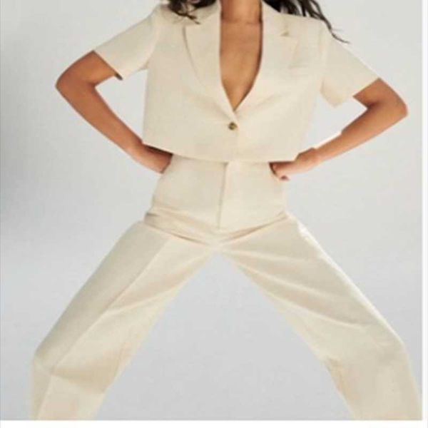 women's pants & capris fashion za summer suit vintage beige coat chic trouser suits high waist straight two piece set, Black;white
women's pants & capris fashion za summer suit vintage beige coat chic trouser suits high waist straight two piece set, Black;white