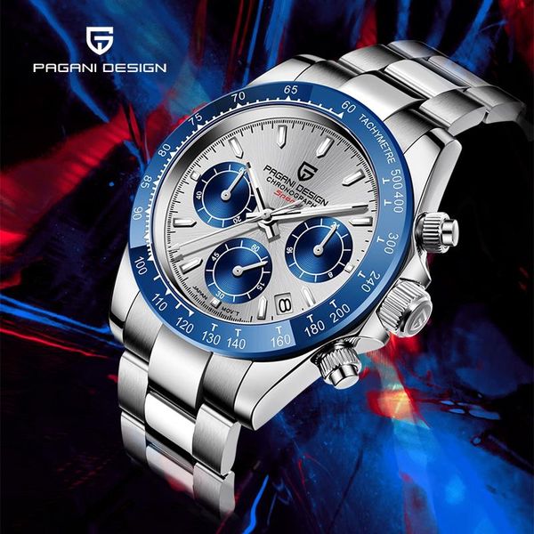 wristwatches 2021 quartz pagani design men's watches military chronograph watch men business 100m waterproof wristwatch relogio masculi, Slivery;brown 
wristwatches 2021 quartz pagani design men's watches military chronograph watch men business 100m waterproof wristwatch relogio masculi, Slivery;brown