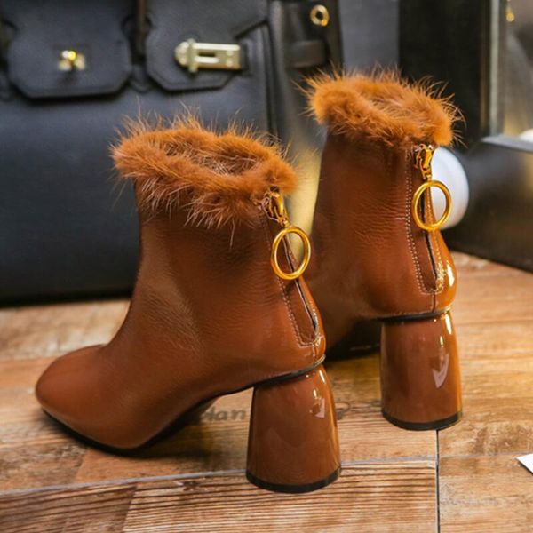 boots warm fur leather women snow winter ladies shoes plush ankle waterproof chunky high heels black botas
boots warm fur leather women snow winter ladies shoes plush ankle waterproof chunky high heels black botas