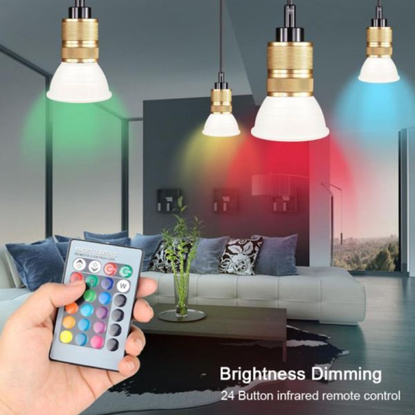 bulbs e27 led 16 color changing rgb magic bulb 5/10/15w 85-265v lamp spotlight + ir remote control
bulbs e27 led 16 color changing rgb magic bulb 5/10/15w 85-265v lamp spotlight + ir remote control