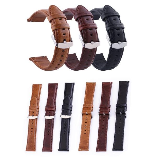 watch bands genuine leather watchbands 18mm 20mm 22mm 24mm black dark brown women men cowhide band strap belt with metal buckle, Black;brown 
watch bands genuine leather watchbands 18mm 20mm 22mm 24mm black dark brown women men cowhide band strap belt with metal buckle, Black;brown