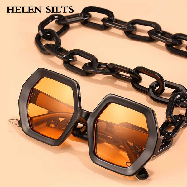 sun glasses fashion punk square glasses women vintage unique chain polygon female shades large frame uv400 eyewear h17, White;black
sun glasses fashion punk square glasses women vintage unique chain polygon female shades large frame uv400 eyewear h17, White;black