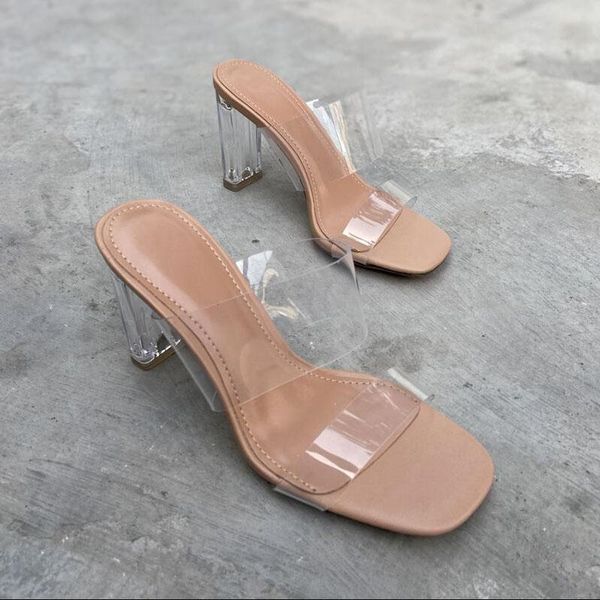 slippers high-quality 2021 women slipper summer crystal heel beach transparent pvc sandals square toe slides yy589-5, Black
slippers high-quality 2021 women slipper summer crystal heel beach transparent pvc sandals square toe slides yy589-5, Black