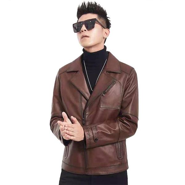 men's leather & faux fashion motorcycle jackets genuine cow moto jacket spring autumn breathable biker coat s8656, Black
men's leather & faux fashion motorcycle jackets genuine cow moto jacket spring autumn breathable biker coat s8656, Black