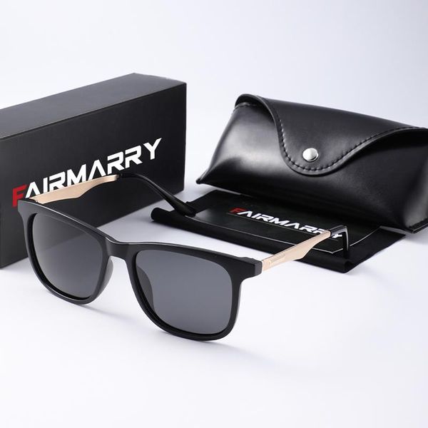 sunglasses fairmarry metal frame polarized shade for women fashion driving square glasses male oversized eyewear uv400, White;black
sunglasses fairmarry metal frame polarized shade for women fashion driving square glasses male oversized eyewear uv400, White;black