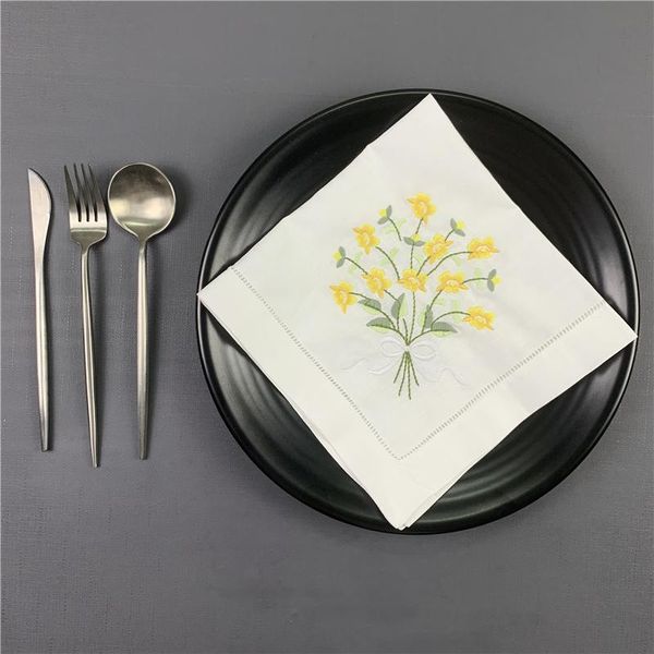 table napkin fashion dinner napkins white hemstitched linen with color embroidered floral wedding
table napkin fashion dinner napkins white hemstitched linen with color embroidered floral wedding
