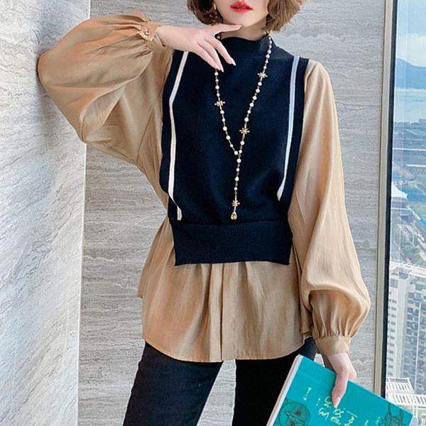 2021 new japanese autumn and winter knitted jumpsuit imitating double lantern long sleeve round neck coat lheg, White;black
2021 new japanese autumn and winter knitted jumpsuit imitating double lantern long sleeve round neck coat lheg, White;black