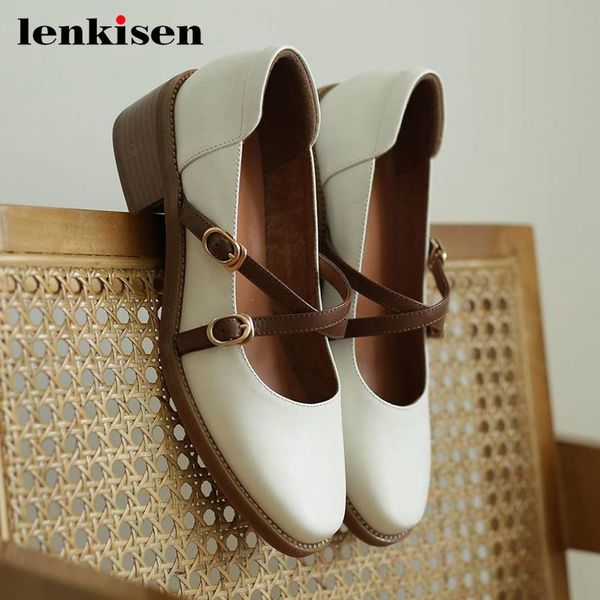 dress shoes lenkisen simple style gorgeous mixed colors full grain leather round toe high square heel beauty lady gentlewomen pumps l2f1, Black
dress shoes lenkisen simple style gorgeous mixed colors full grain leather round toe high square heel beauty lady gentlewomen pumps l2f1, Black