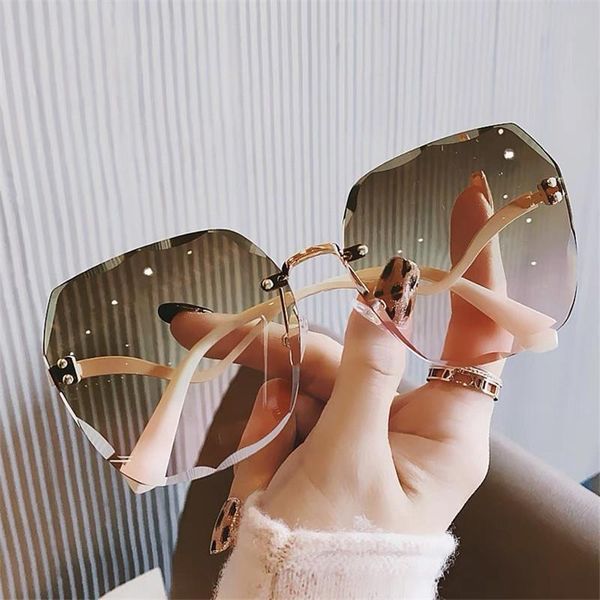 sunglasses vintage frameless fashion women trend cutting lens wave leg creative shades sun glasses latest uv400, White;black
sunglasses vintage frameless fashion women trend cutting lens wave leg creative shades sun glasses latest uv400, White;black