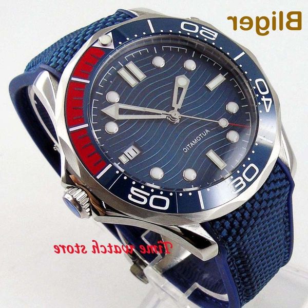 luxury 41mm bliger automatic wrist watch men sapphire glass waterproof canvas rubber strap blue dial luminous ceramic bezel, Slivery;brown
luxury 41mm bliger automatic wrist watch men sapphire glass waterproof canvas rubber strap blue dial luminous ceramic bezel, Slivery;brown