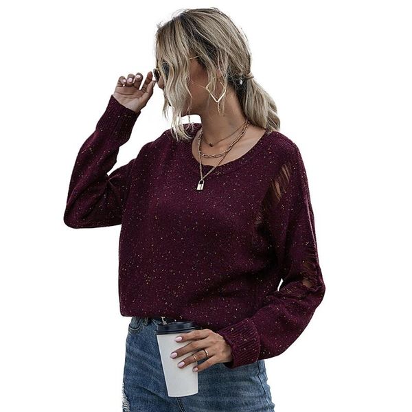 women's sweaters women long sleeve knitted hollow out sweater round neck casual loose pullover, White;black
women's sweaters women long sleeve knitted hollow out sweater round neck casual loose pullover, White;black