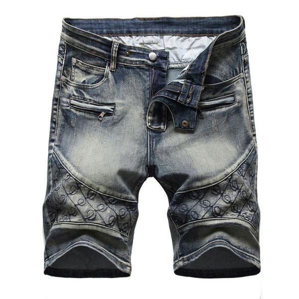 men's shorts summer motorcycle biker stretch short jeans fashion casual straight elastic denim, White;black
men's shorts summer motorcycle biker stretch short jeans fashion casual straight elastic denim, White;black
