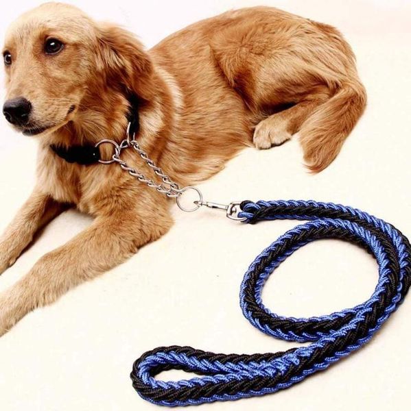 dog collars & leashes nylon collar braided loop slip leash adjustable pet chain rope 4.3 ft long training lead for large medium dogs
dog collars & leashes nylon collar braided loop slip leash adjustable pet chain rope 4.3 ft long training lead for large medium dogs