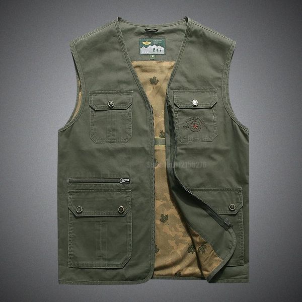 men's vests autumn vest sleeveless military jackets men casual cotton male with many pockets fishing waistcoat plus size m-8xl, Black;white
men's vests autumn vest sleeveless military jackets men casual cotton male with many pockets fishing waistcoat plus size m-8xl, Black;white
