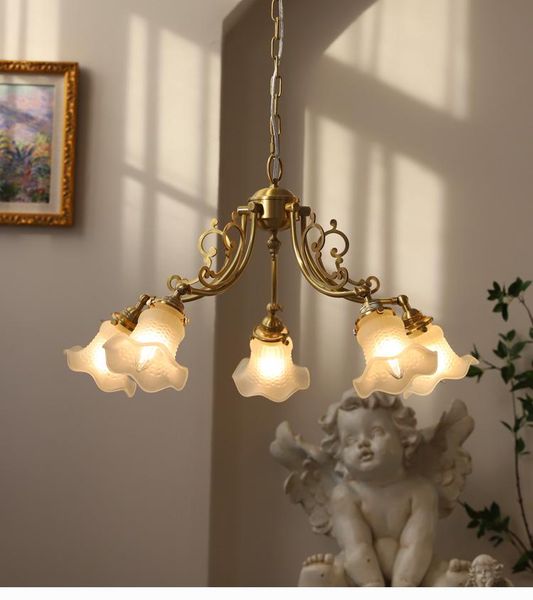 french style copper chandelier carved lamp arm white jade glass retro living room bedroom dining room lamp
french style copper chandelier carved lamp arm white jade glass retro living room bedroom dining room lamp