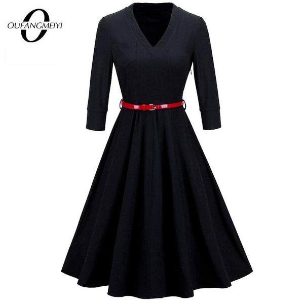 women retro elegant party classic v neck solid color swing buttons a-line fashion dress ea006, Black;gray
women retro elegant party classic v neck solid color swing buttons a-line fashion dress ea006, Black;gray