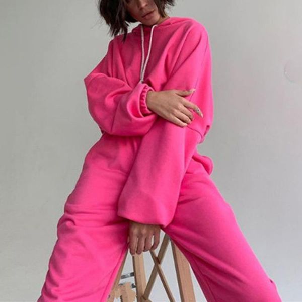 women's two piece pants rose red hooded sweatshirt long set 2021 women winter o neck full sleeve trousers casual female suit, White
women's two piece pants rose red hooded sweatshirt long set 2021 women winter o neck full sleeve trousers casual female suit, White