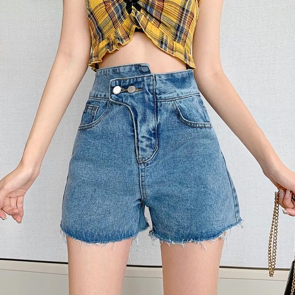 women's jeans denim shorts for women summer chic vintage irregular washed loose high waist pants, Blue
women's jeans denim shorts for women summer chic vintage irregular washed loose high waist pants, Blue