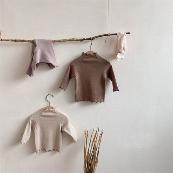 milancel baby blouse korean infant girls clothes turtle neck baby base shirt autumn new baby shirt 210306, White;black
milancel baby blouse korean infant girls clothes turtle neck baby base shirt autumn new baby shirt 210306, White;black