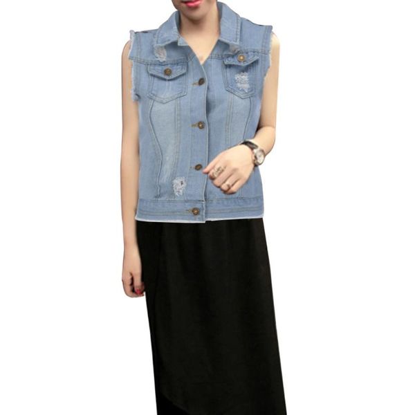 women's vests fashion women plus size sleeveless buttons short denim vest outwear cowboy lapel button coat, Black;white
women's vests fashion women plus size sleeveless buttons short denim vest outwear cowboy lapel button coat, Black;white