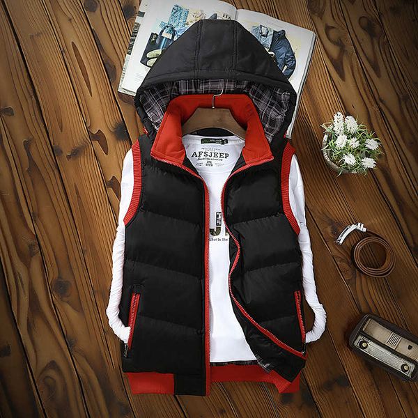 autumn and winter new detachable hooded warm leisure down cotton vest men's couple student jacket, Black;white
autumn and winter new detachable hooded warm leisure down cotton vest men's couple student jacket, Black;white