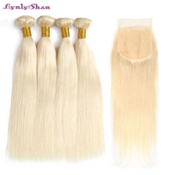 human hair bulks lynlyshan 4 bundles with closure 613 blonde color remy malaysian straight weave, Black
human hair bulks lynlyshan 4 bundles with closure 613 blonde color remy malaysian straight weave, Black