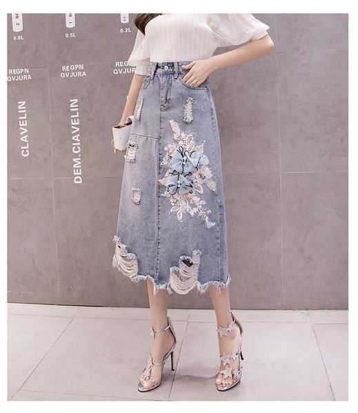 skirts high-waist denim skirt female embroidery hole three-dimensional flowers 2021 slimming bag hip, Black
skirts high-waist denim skirt female embroidery hole three-dimensional flowers 2021 slimming bag hip, Black