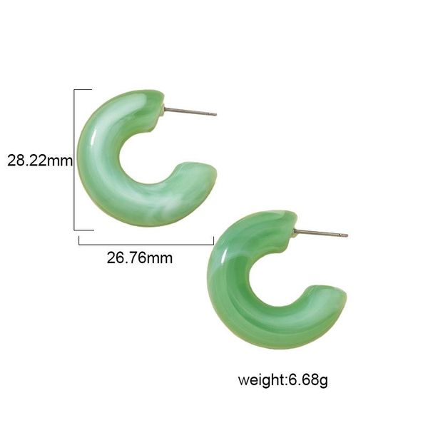 new trendy ins green resin acetic acid geometric minimalist minimalism hoop earrings korean fashion chic women party jewelry, Golden;silver
new trendy ins green resin acetic acid geometric minimalist minimalism hoop earrings korean fashion chic women party jewelry, Golden;silver