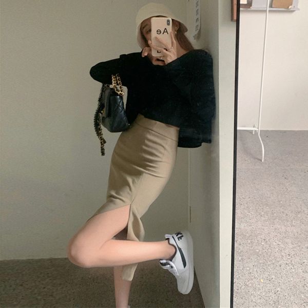 high waist long sleeve t-shirt bag hip skirt two-piece women's spring 2021 new light mature fashion foreign style suit mk52, White
high waist long sleeve t-shirt bag hip skirt two-piece women's spring 2021 new light mature fashion foreign style suit mk52, White