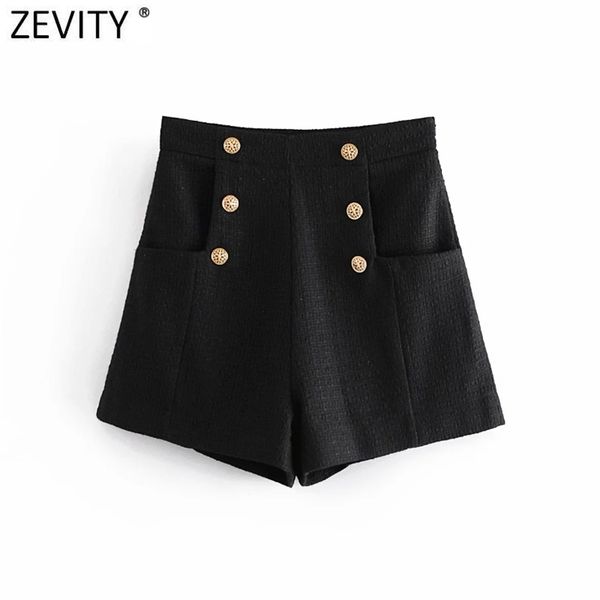 zevity new women vintage double breasted high waist black woolen shorts lady side zipper chic casual slim pantalone cortos p961 210306, White;black
zevity new women vintage double breasted high waist black woolen shorts lady side zipper chic casual slim pantalone cortos p961 210306, White;black