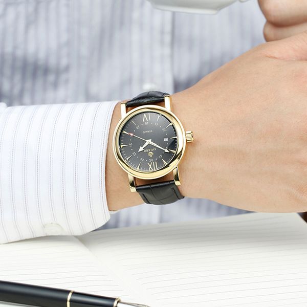 men's multifunctional quartz watch pointer leather japanese and korean, Slivery;brown
men's multifunctional quartz watch pointer leather japanese and korean, Slivery;brown