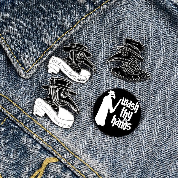 plague doctor enamel pin custom beak face brooches cartoon badge for bag lapel pin buckle jewelry gift nurse friends, Blue
plague doctor enamel pin custom beak face brooches cartoon badge for bag lapel pin buckle jewelry gift nurse friends, Blue