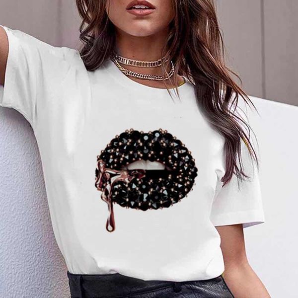 women's t-shirt women lip funny ladies summer fall fashion short sleeve print lady t-shirts womens graphic t shirt female tee, White
women's t-shirt women lip funny ladies summer fall fashion short sleeve print lady t-shirts womens graphic t shirt female tee, White