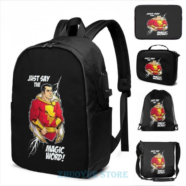 backpack funny graphic print shazam usb charge men school bags women bag travel laptop
backpack funny graphic print shazam usb charge men school bags women bag travel laptop