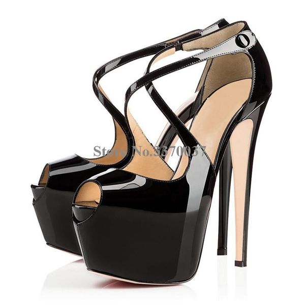 new design women fashion open toe patent leather high platform pumps strap cross black nude high heels formal dress shoes
new design women fashion open toe patent leather high platform pumps strap cross black nude high heels formal dress shoes