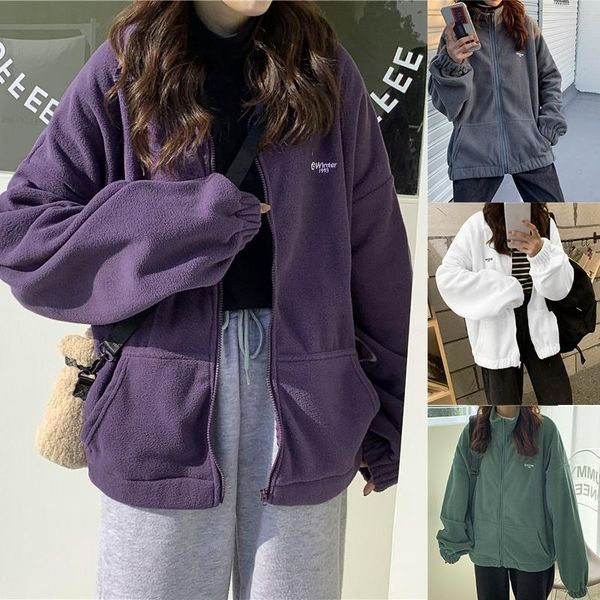 women hoodies autumn streetwear zip-up oversize sweatshirt jacket trendy pocket turn-down collar outwear, Black
women hoodies autumn streetwear zip-up oversize sweatshirt jacket trendy pocket turn-down collar outwear, Black