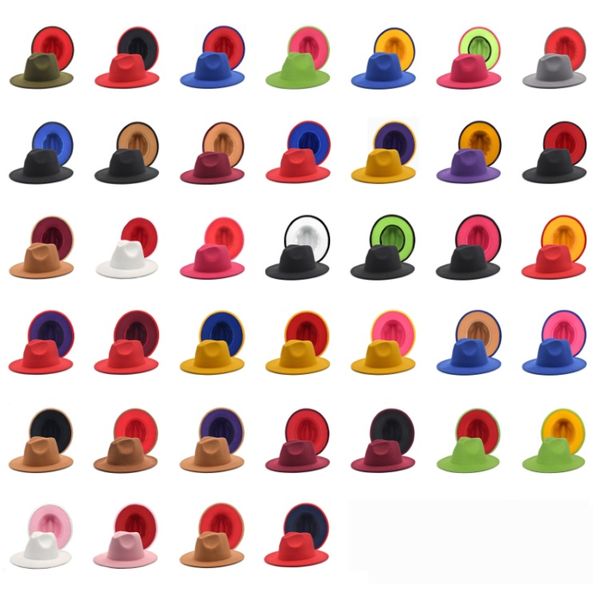 men women panama cap jazz formal hat lady felt fedora hats patchwork wide brim caps trilby chapeau autumn winter designer hats, Yellow
men women panama cap jazz formal hat lady felt fedora hats patchwork wide brim caps trilby chapeau autumn winter designer hats, Yellow