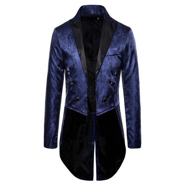 men's suits & blazers long blazer steampunk men tailcoat jacket goth uniform suit coat perform terno masculino, White;black
men's suits & blazers long blazer steampunk men tailcoat jacket goth uniform suit coat perform terno masculino, White;black