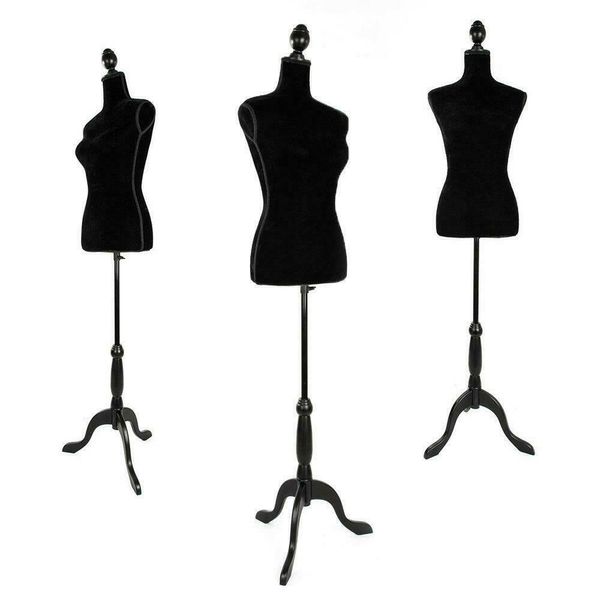black female mannequin torso dress form with tripod stand display hollow foam
black female mannequin torso dress form with tripod stand display hollow foam