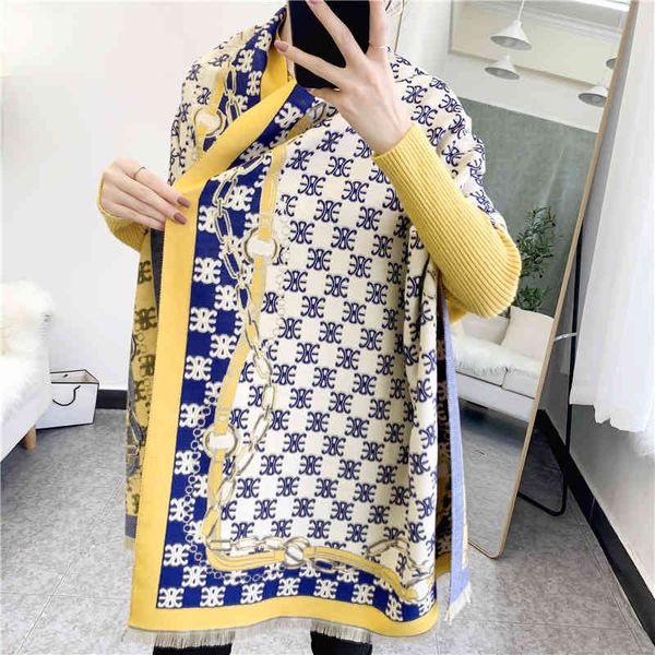 70% off design scarf new autumn and winter decoration korean cape versatile thickened warm double-sided jacquard imitation cashmere for wome, Blue;gray
70% off design scarf new autumn and winter decoration korean cape versatile thickened warm double-sided jacquard imitation cashmere for wome, Blue;gray