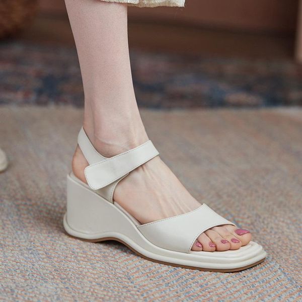 100% genuine leather woman sandals brand wedges high heels platform beige apricot dress party casual shoes sandals women pumps, Black
100% genuine leather woman sandals brand wedges high heels platform beige apricot dress party casual shoes sandals women pumps, Black