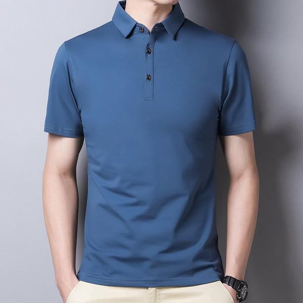 men's polos summer male shirt slim ice mercerized cotton casual lapel short-sleeved t-shirt for men trend pure business, White;black
men's polos summer male shirt slim ice mercerized cotton casual lapel short-sleeved t-shirt for men trend pure business, White;black