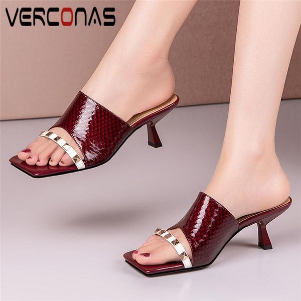 dress shoes verconas est rivets fashion women sandals high heels genuine leather slippers summer 2021 arrival pumps woman, Black
dress shoes verconas est rivets fashion women sandals high heels genuine leather slippers summer 2021 arrival pumps woman, Black