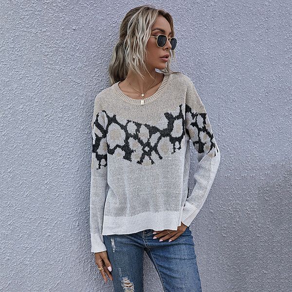2021 leopard patchwork jumper casual full sleeve autumn winter knitted pullovers sweater for women new yr92, White;black
2021 leopard patchwork jumper casual full sleeve autumn winter knitted pullovers sweater for women new yr92, White;black