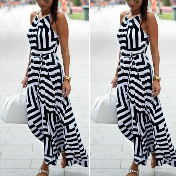 casual dresses women's summer boho long maxi evening party beach dress sundress, Black;gray
casual dresses women's summer boho long maxi evening party beach dress sundress, Black;gray